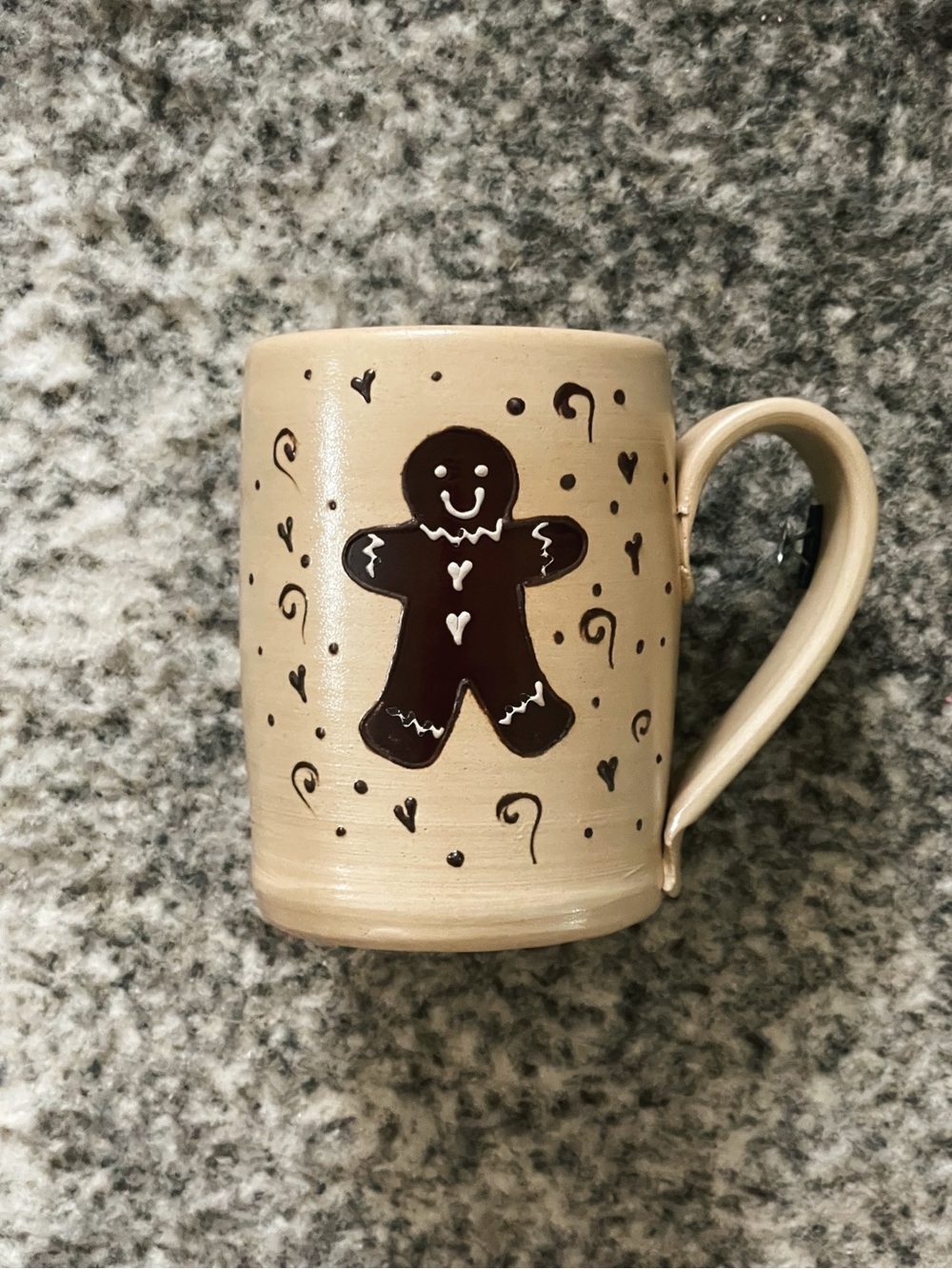 MAPLE CITY POTTERY Vintage Gingerbread Mug Brown Salt Glazed, 2000